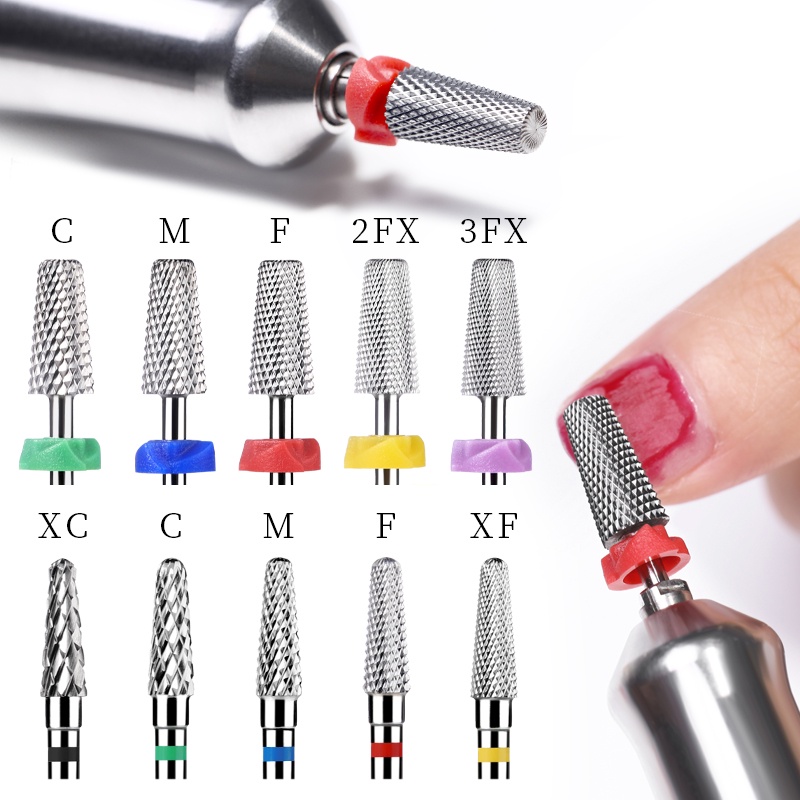 Born PRETTY Nail Drill Kepala Gerinda Kuku Bahan Baja Tungsten Untuk Mesin Manicure Pedicure Elektrik Cabut Gel Kuku