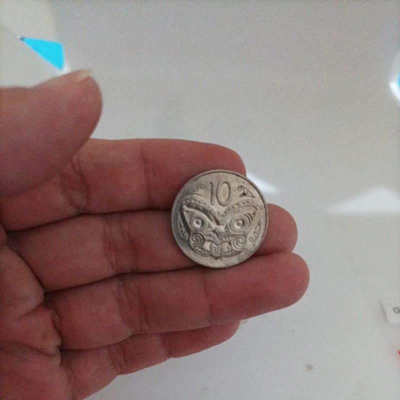 Koin Kuno 10 sen (10 cent) New Zealand