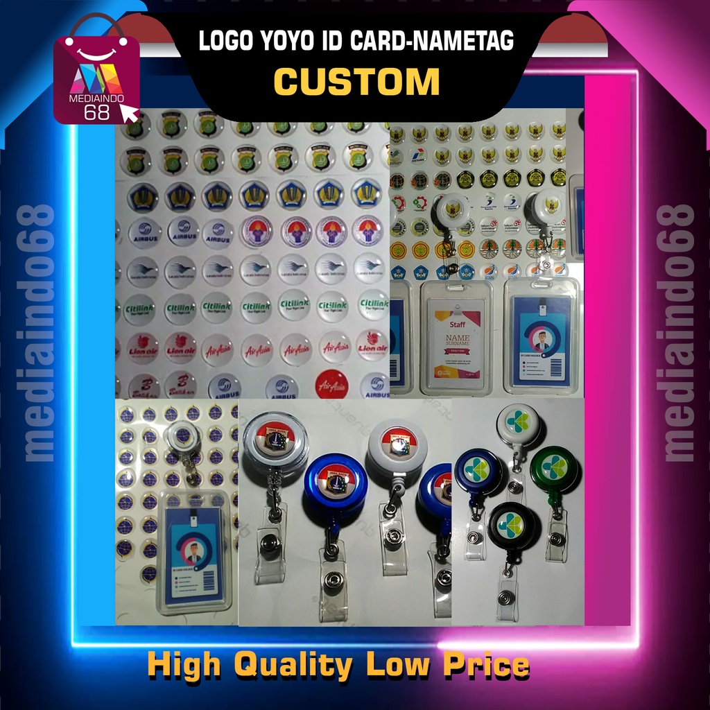 

YOYO GANTUNGAN ID CARD PUTAR - HOLDER EXCLUSIVE 2 SISI DOFF (GRATIS LOGO)