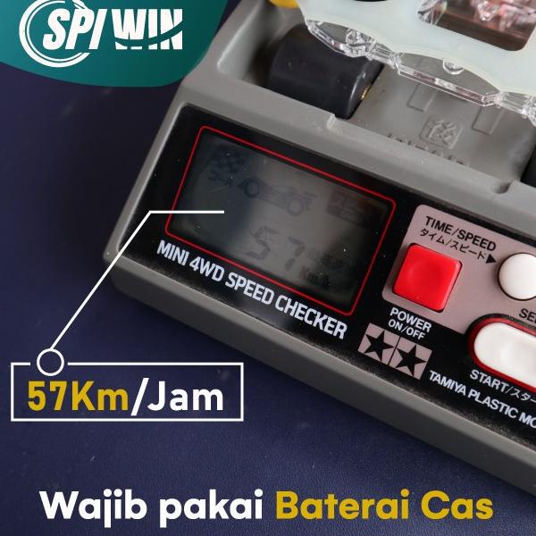 PER.11De22ι ‑ TAMIYA AODA MINI 4WD NERO KUNING  TRASNPARAN CLEAR SPEED TENGAH