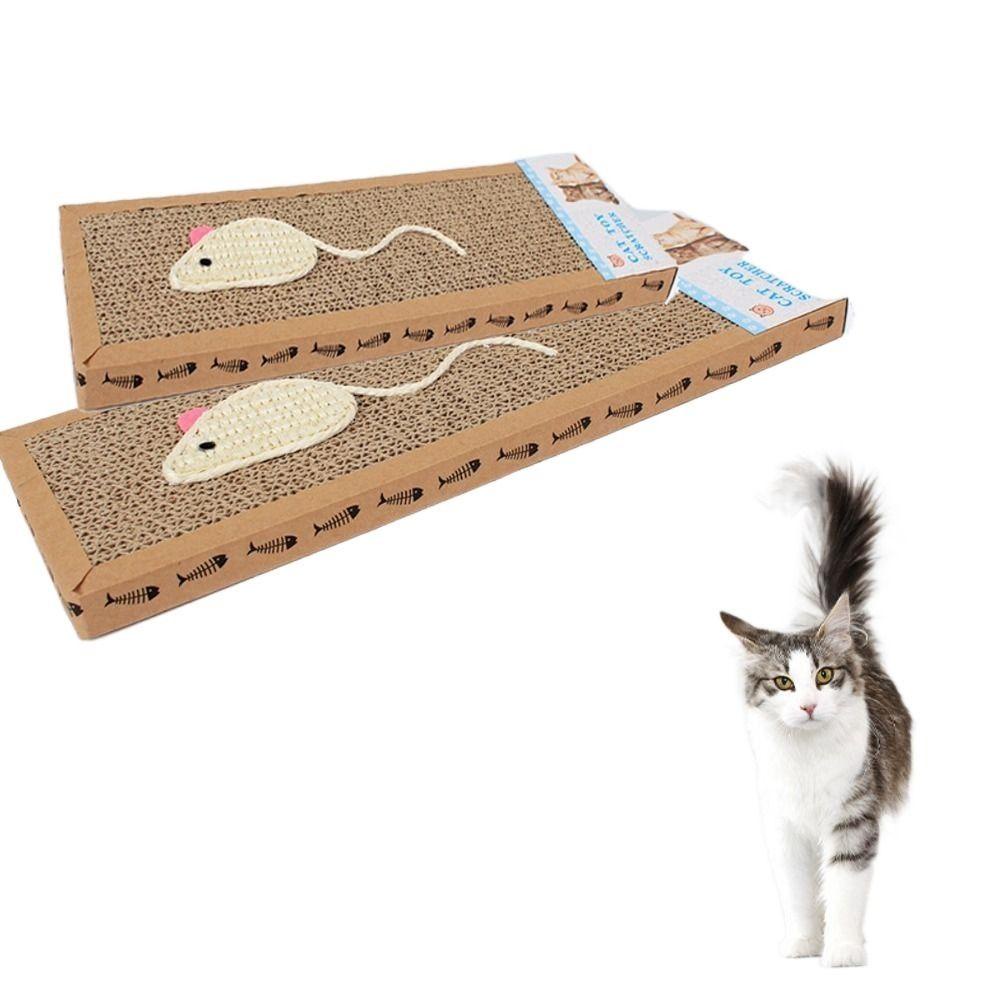 [Elegan] Papan Garukan Kucing Bergelombang Kertas Lantai Sofa Abreaction Couch Cat Scratcher