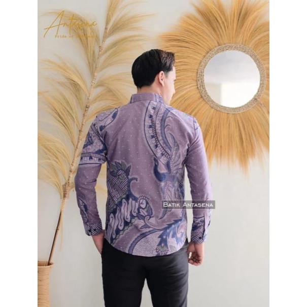 KEMEJA BATIK PRIA MERAK WUNGU SLIMFIT LAPIS FURING