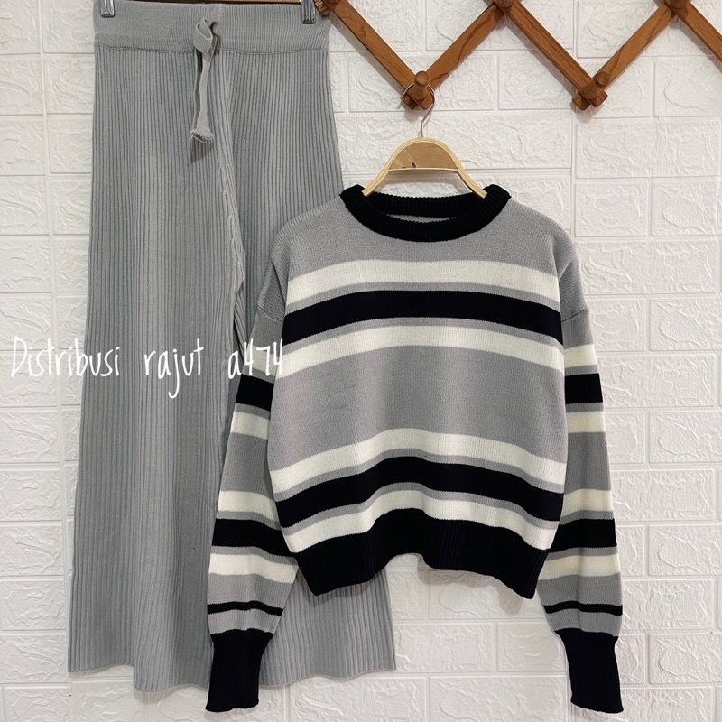 ONESET BICA SWEATER SETELAN CELANA KULOT RAJUT