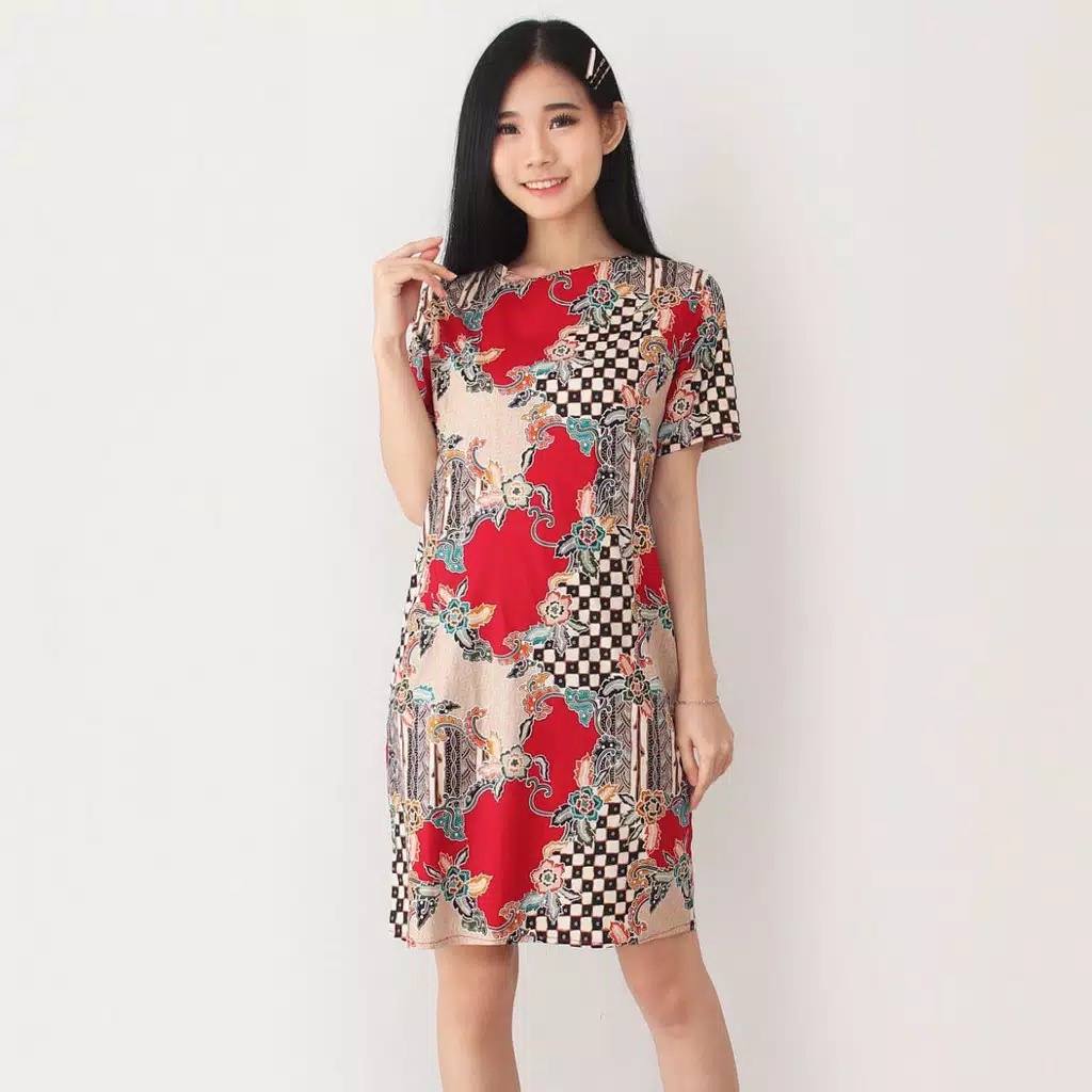 Baju batik wanita - Dress batik fashion 038