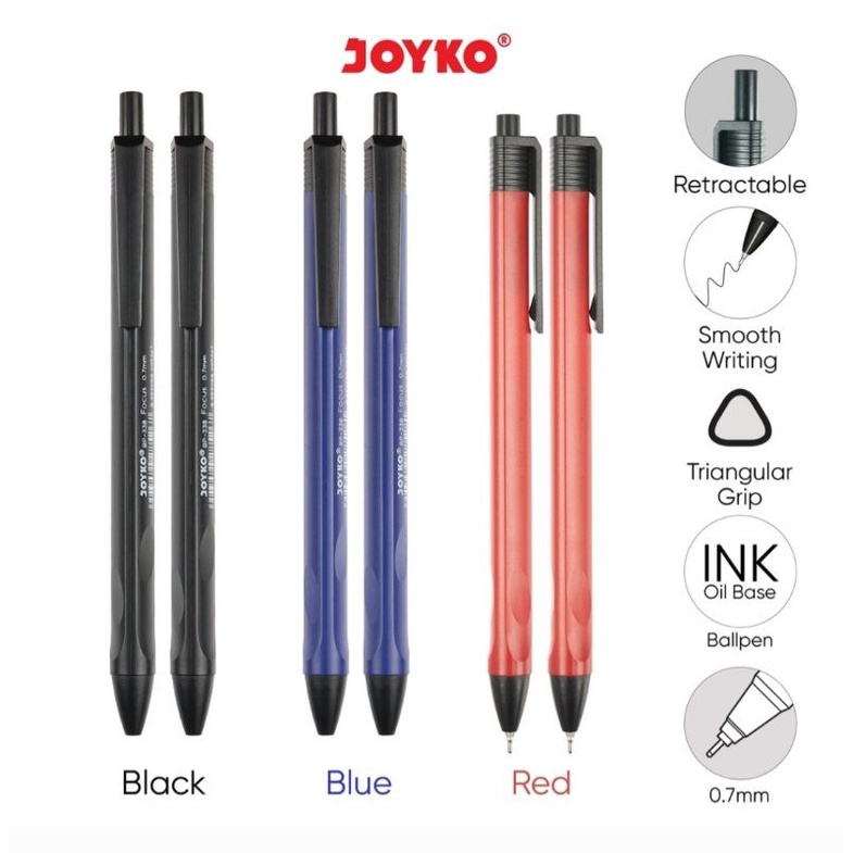 

[SC] BOLPOIN PULPEN MERK JOYKO BP-338 VOKUS SATUAN 0.7MM