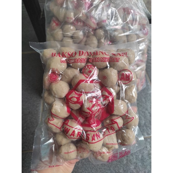 

WARISAN 319 Bakso Daging Sapi AB Isi 50pcs