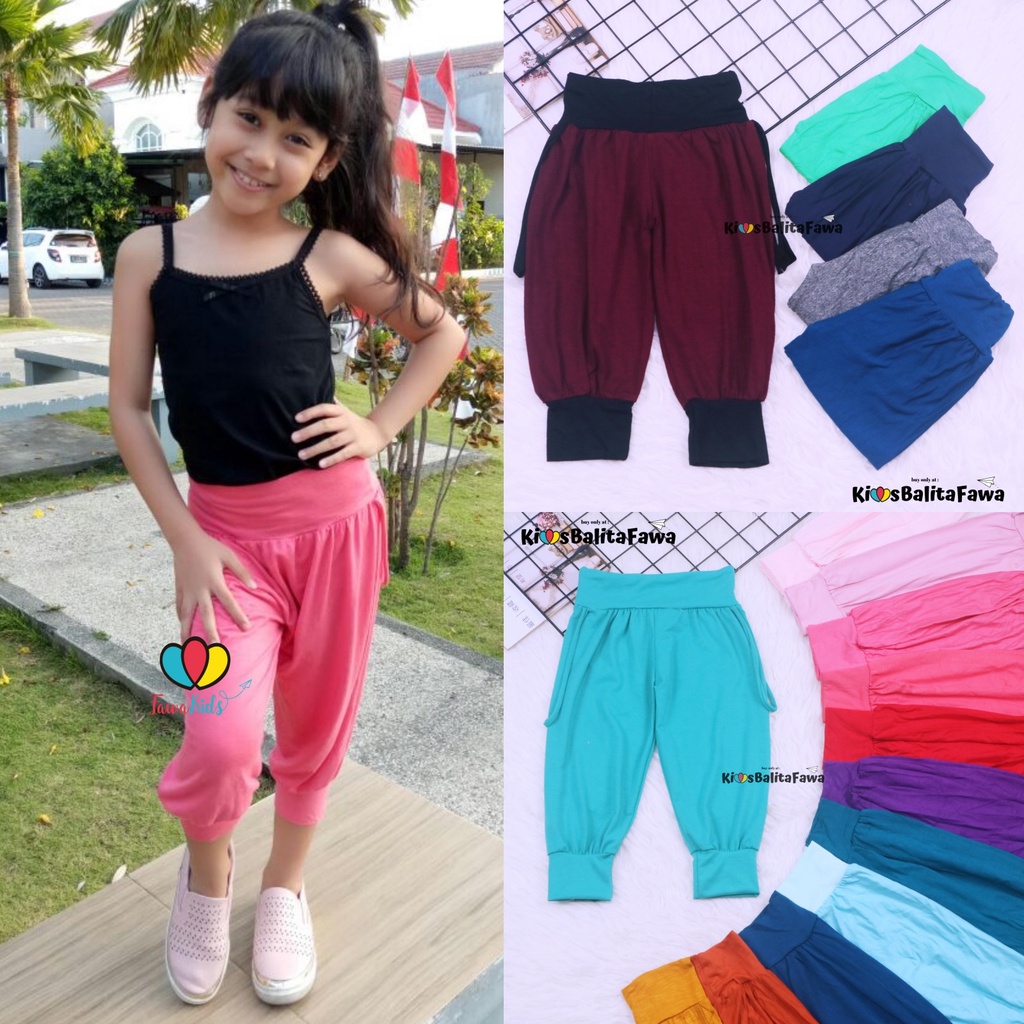 Aladin Polos uk 5-6 Tahun / Pants Kids Murah Polos Panjang Adem Celana Anak Perempuan Harian