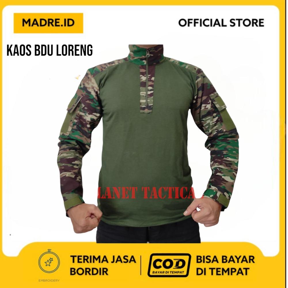 KAOS BDU LORENG KASAD - KAOS BDU TNI