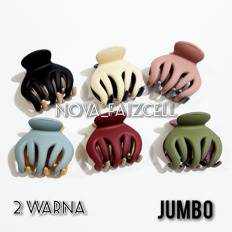 Jepit Rambut Jedai 2 Warna Jumbo Doff / Matte Premium