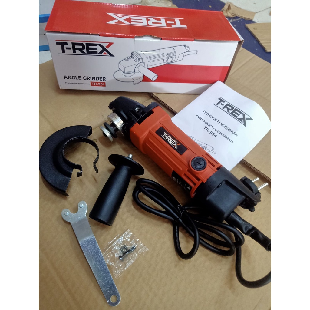 T-REX  Angle Grinder Mesin Grenda Gurinda Gerinda Tangan Poles 4&quot; Free 1 Set Areng - YUKIDO MESIN GERINDA 4&quot;