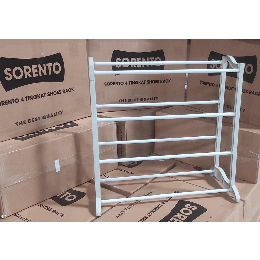 SHENAR SORENTO SHOES RACK / RAK SEPATU BESI 4 SUSUN / RAK GANTUNG STAND HANGER / GANTUNGAN SUSUN