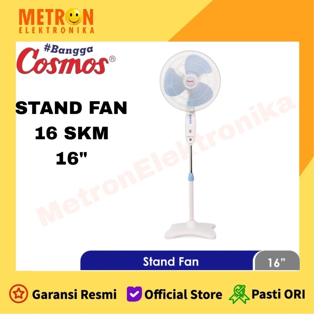 COSMOS 16 SKM KIPAS ANGIN BERDIRI  / STAND FAN 16 INCH 46 WATT / 16SKM