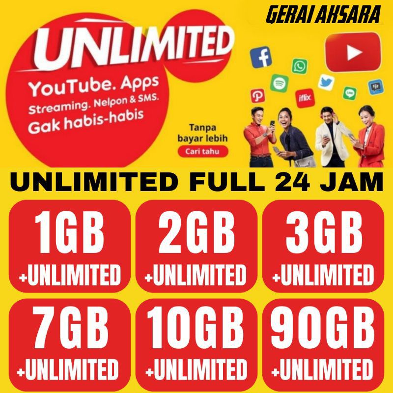PAKET DATA INDOSAT UNLIMITED FREEDOOM  IM3 OOREDOO