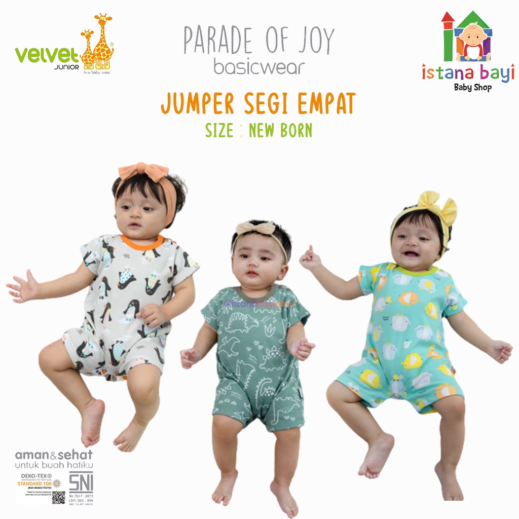 Velvet Junior Jumper Segi Empat GREAT ADVENTURE - Velvet Jumper bayi/Jumper anak/Romper bayi