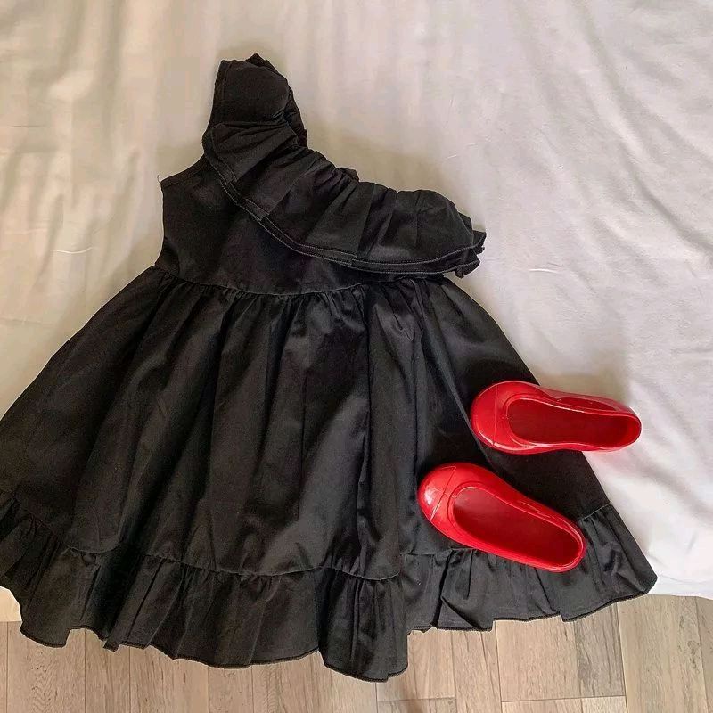 Gaun Anak Perempuan Gaun Pesta Dress Ulang Tahun Hitam