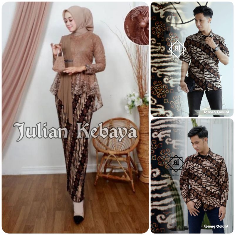 SET KEBAYA COUPLE BATIK MODERN / BAJU BATIK COUPLE / SET KEBAYA MODERN / COUPLE BATIK DAN KEBAYA