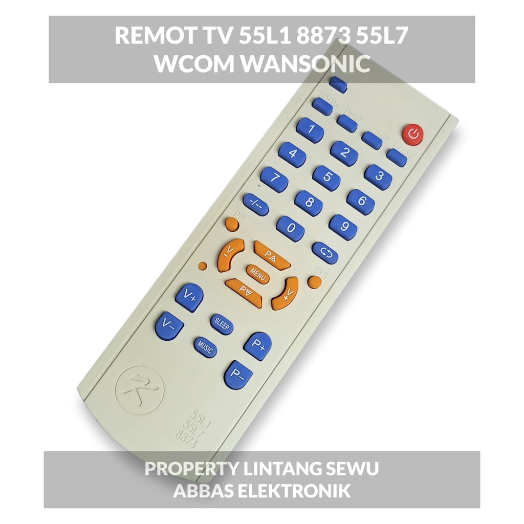 REMOT TV 55L1 8873 55L7 WCOM W COM WANSONIC GROSIR PER 5PCS