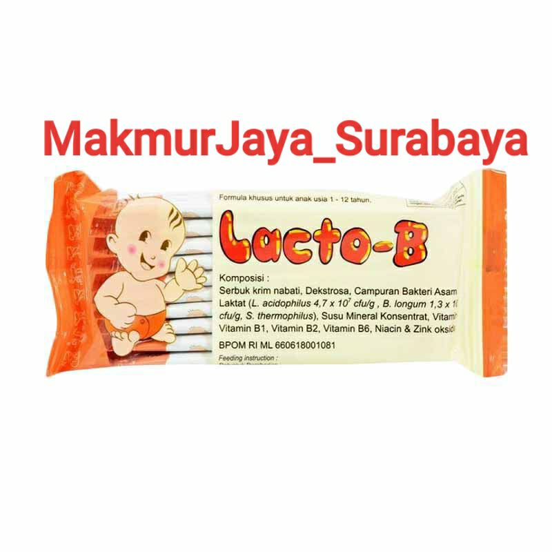 Lacto-B Sachet Probiotik untuk membantu memelihara dan mengobati masalah pencernaan pada anak