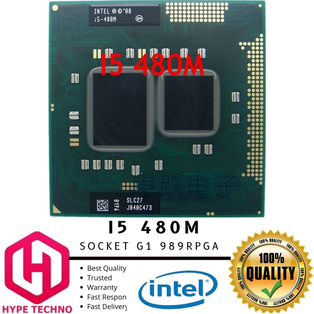 INTEL I5 480M UP TO 2.9GHz LAPTOP SOCKET GEN 1/PGA988 /  989RPGA TDP 35W PROCESSOR - BEST QUALITY SL