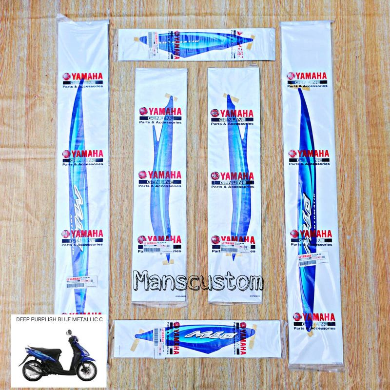 graphic stiker striping Yamaha Mio sporty original biru 2007
