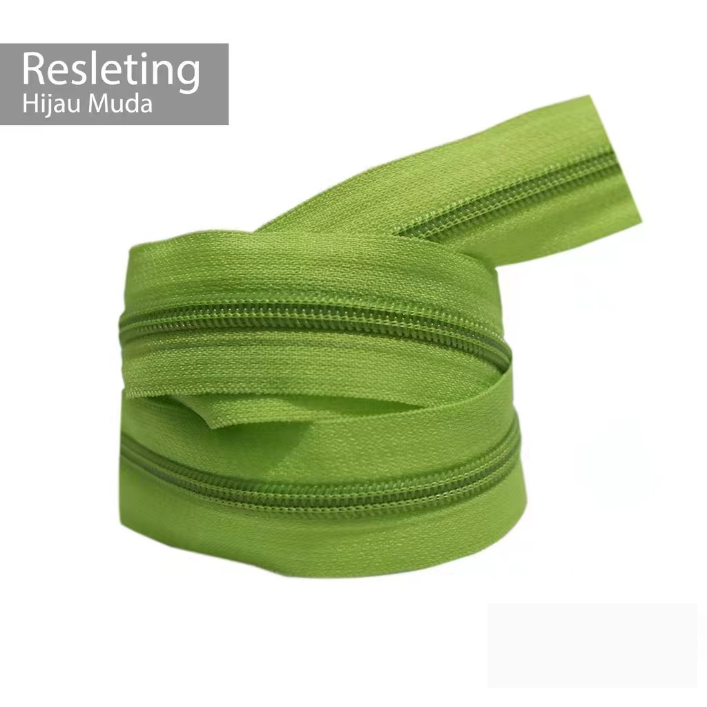 cod★ready★ Resleting Warna Gigi Plastik daun nilon No.5 Per Roll Resleting murah merk mz 90meter/100yard globalagilaku