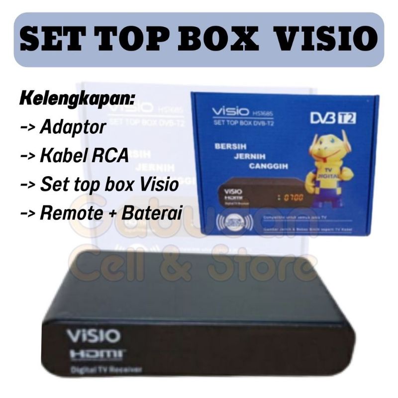 DVB T2 STB VISIO HD Set Top Box Youtube TV Digital