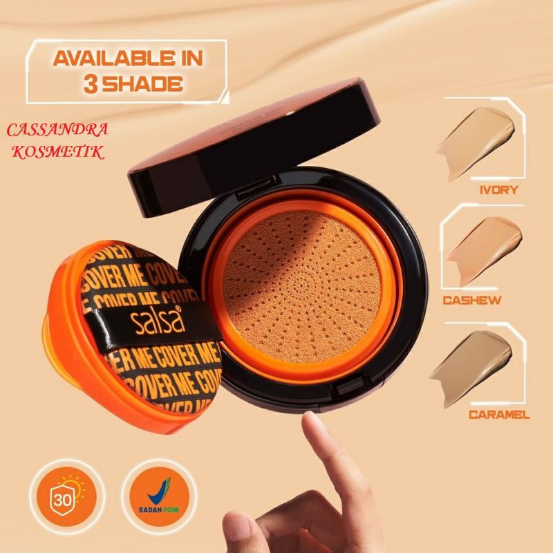 ✨LACIKOSME✨ SALSA COVER ME BB CUSHION - SEMI MATTE SPF 30 PA++ BPOM ORIGINAL