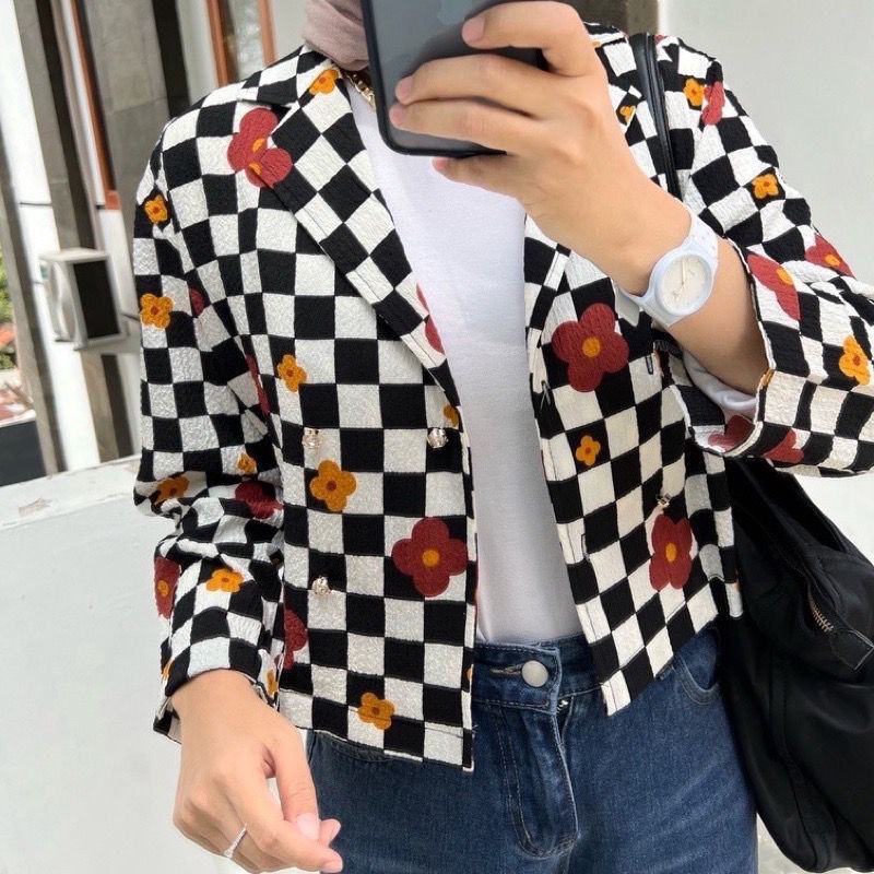 BLAZER KOTAK KOTAK CUTE - GIULA SHAKILA BLAZER