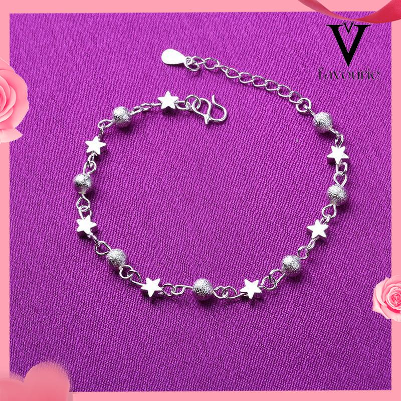 CODManik-manik Pasir Gelang Bintang Kecil Gelang Kaki Fashion Pentagram Girls Jewelry-FA