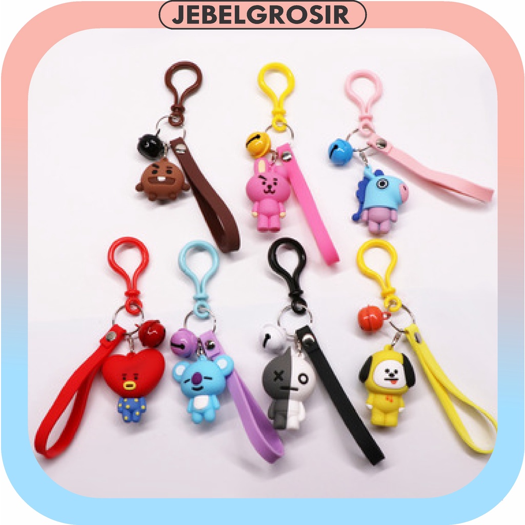 COD Kpop BTS BT21 Cute Keychain Gantungan Kunci Boneka BTS21 Lucu 106