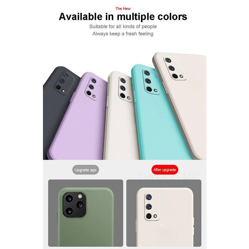 Untuk Vivo Y15 Y12 Y17 Y33s Y21s Y21 V21 5G Persegi Silikon Cair Soft Case Cover