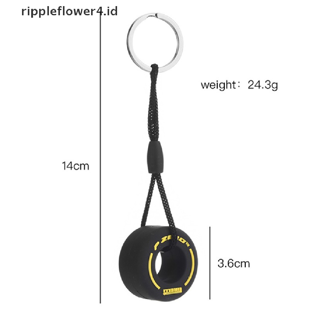 {rippleflower4.id} F1 Souvenir Balap Gantungan Kunci Ban Mobil Hadiah Gantungan Kunci Mobil Mini Unisex Key-Ring~