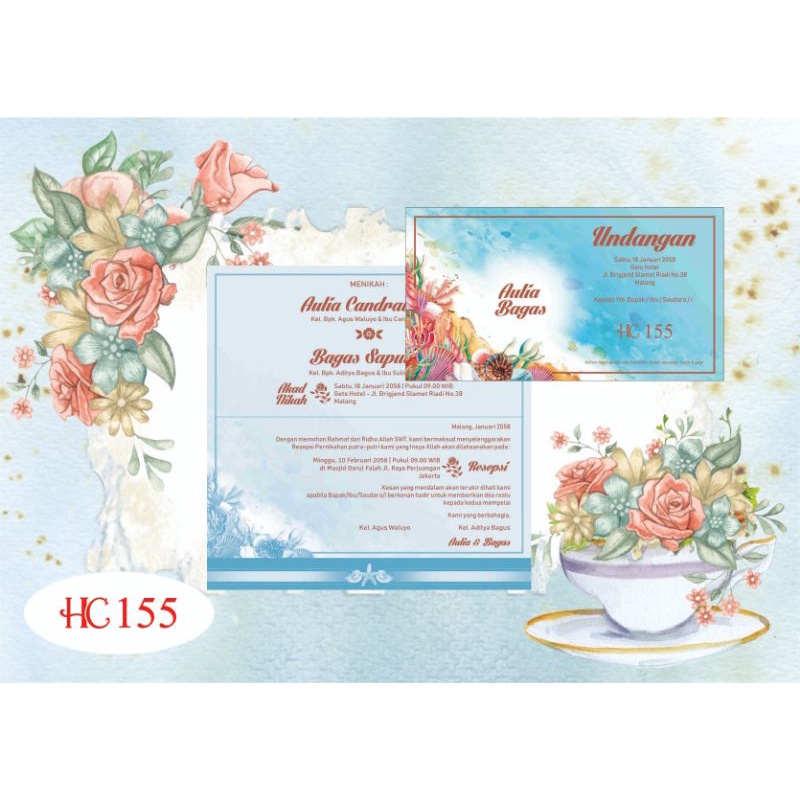 Undangan Pernikahan Murah HC 155