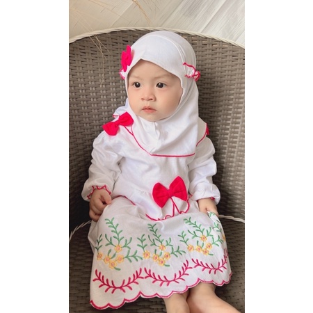 100% cotton lembut tebal Aisyah Dress muslim anak gamis bayi setelan muslim murah Hijab Lucu terlaris babeebabyshop