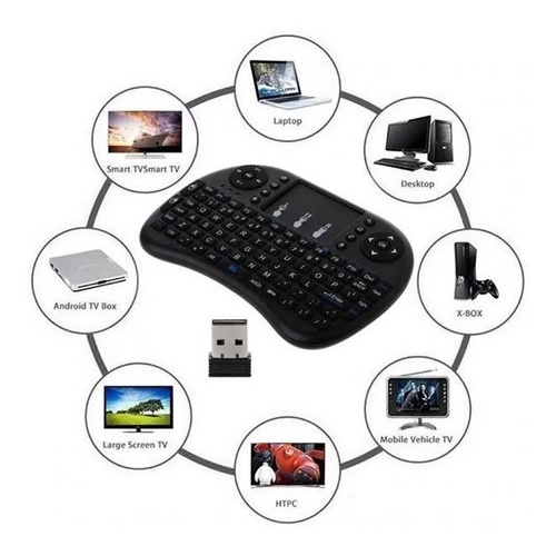 Keyboard Air Mouse i8 Mini Keypad Wireless Touchpad LED Backlight TAFFWARE Bisa Berganti Warna