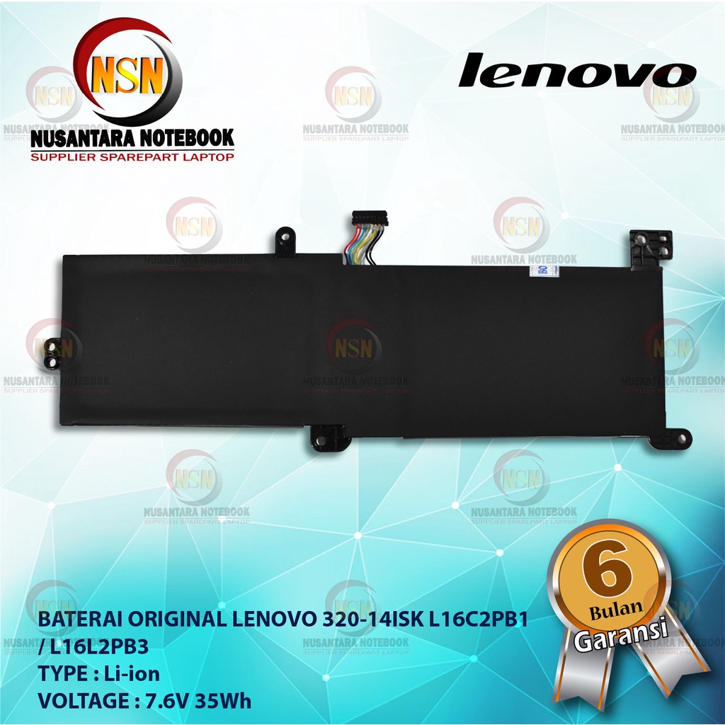 Baterai Laptop Original Lenovo 320-14ISK L16C2PB1 8.7V 4510MAH