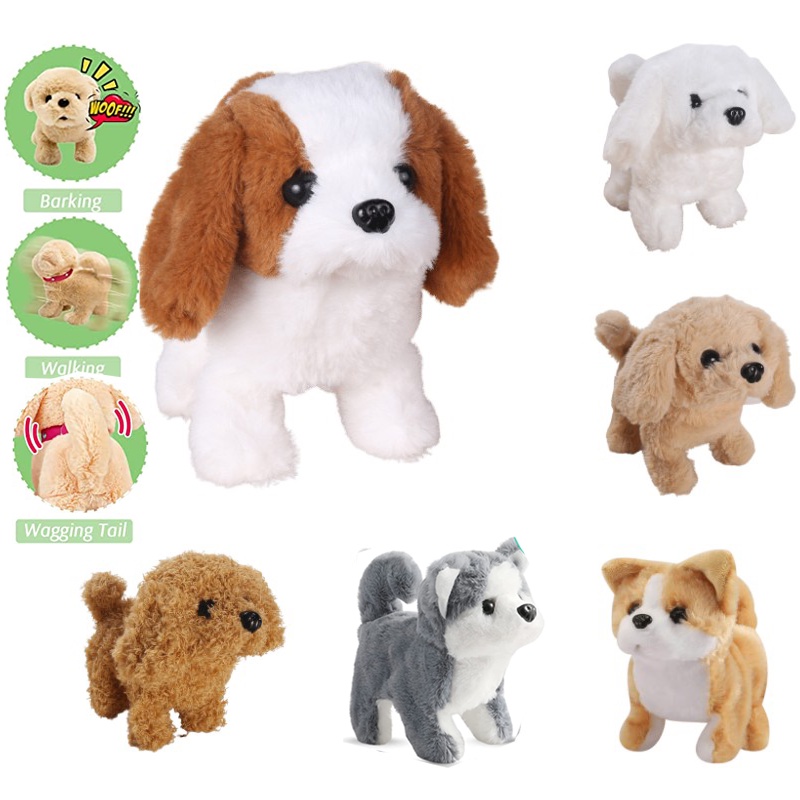 Mainan Plush Anjing Anjing Anjing Boneka Interaktif Menggemaskan Untuk Hiburan Anak