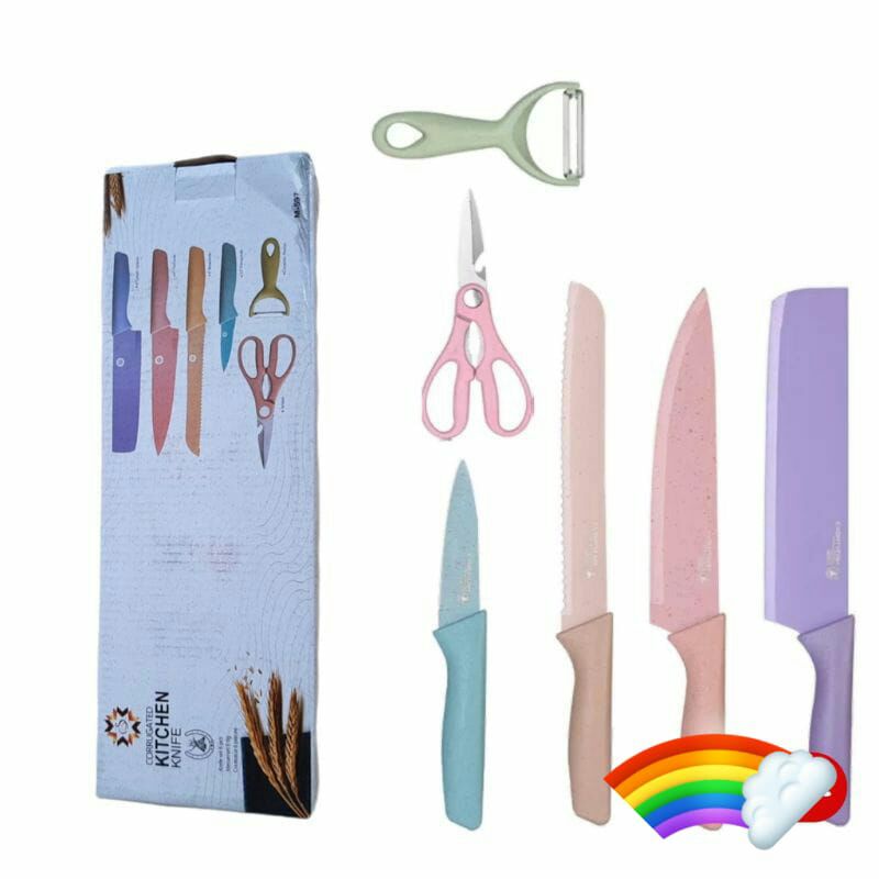 1 Pisau Set Warna warni Rainbow