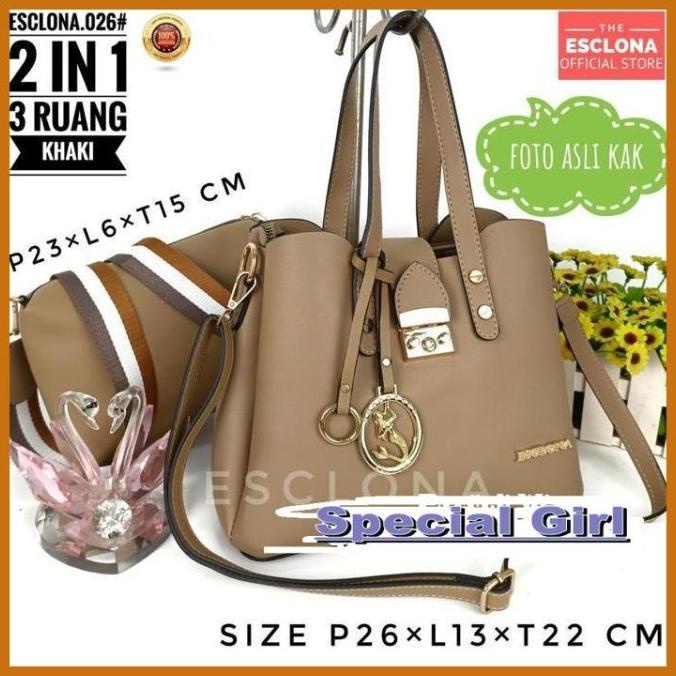 TAS WANITA IMPORT BATAM BAG SELEMPANG CEWEK CANTIK BRANDED GROSIR 026 SRGE68546R