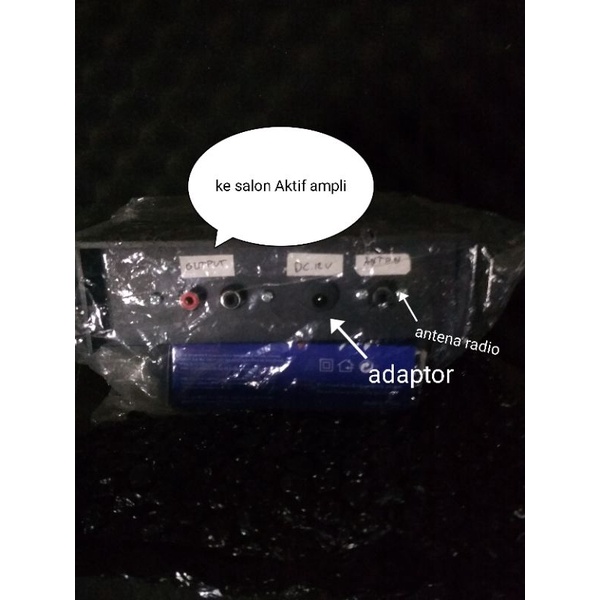 mp3 bluetooth player usb modul radio fm + box siap pakai free kabel aux