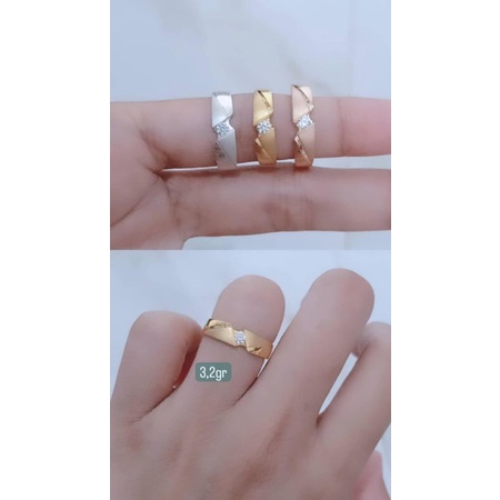 Cincin ring mp 1 + dove / wedding ring / cincin perak asli silver 925 lapis emas/ cinci fashion pria &amp;wanita terbaru