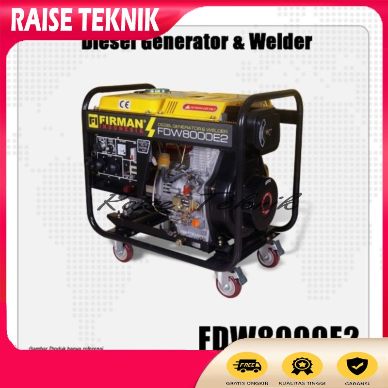 MESIN GENSET DIESEL LAS FIRMAN FDW 8000 E2 1 PHASE 4200WATT