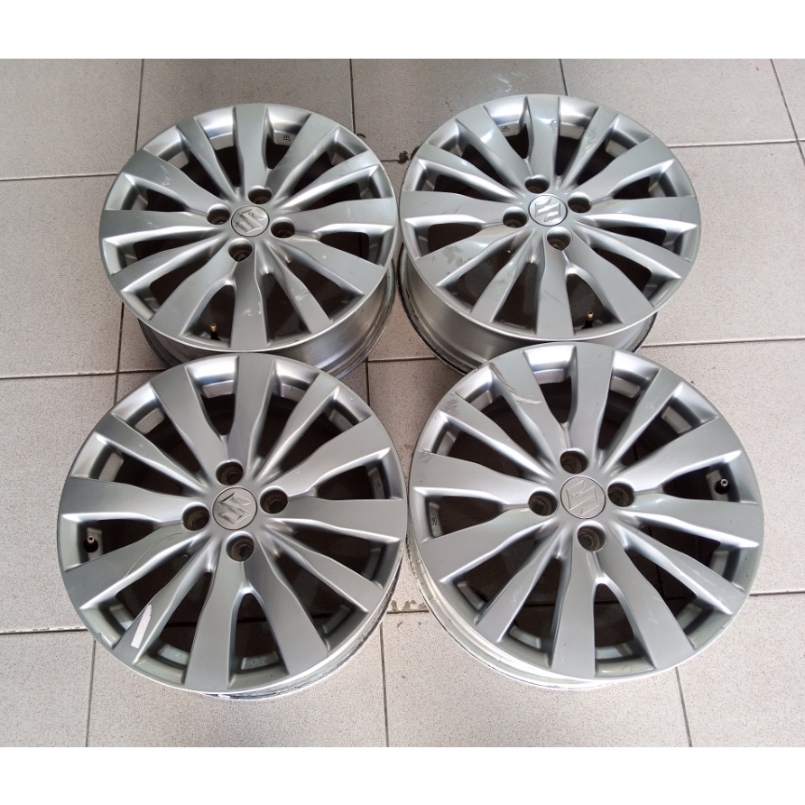 Velg Bekas Ori Copotan Mobil Oem STD SWIFT GT Ring 16 Hole 4X100 SILVER Cocok Mobil Jazz Yaris Vios 