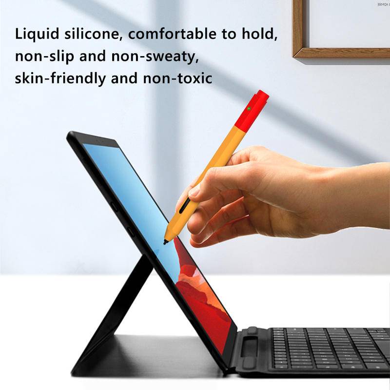 Silikon Pelindung Pensil Case Untuk Microsoft Surface Pencil Stylus Cover Non-slip Dust Proof Cover Tablet Touch Pen Kulit Lengan