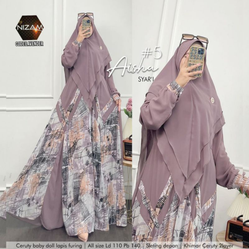 Gamis ORI Nizam Set Hijab Gamis Model Terbaru