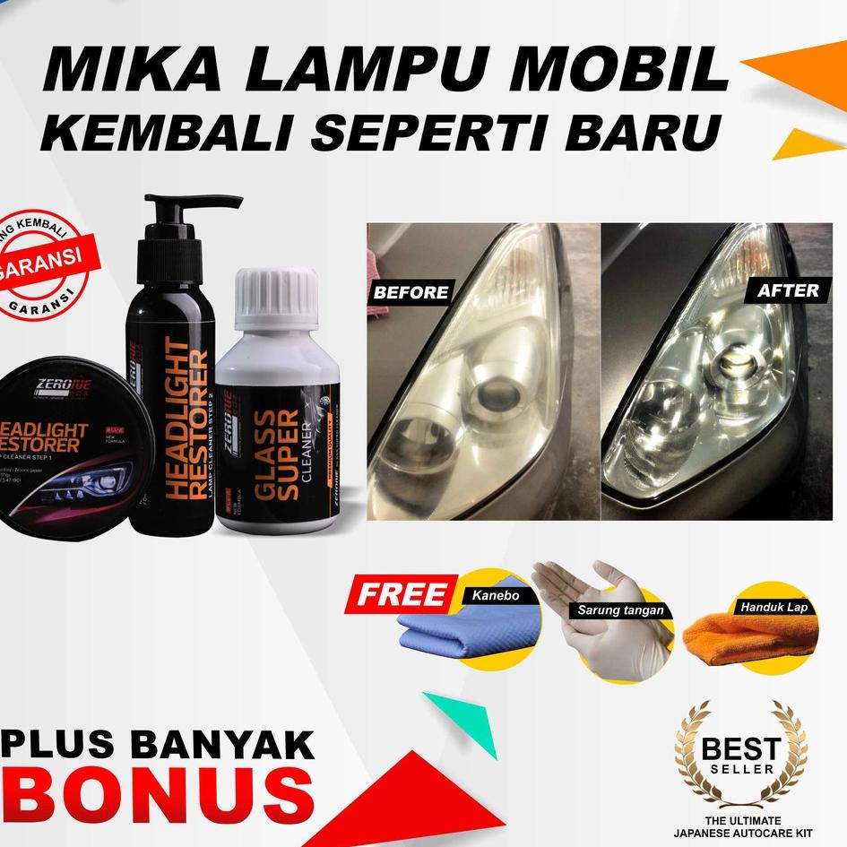Update Stok Zerone Japan Mobil Terbaik Pengkilap Lampu Headlamp Pembersih Jamur Kaca Kerak