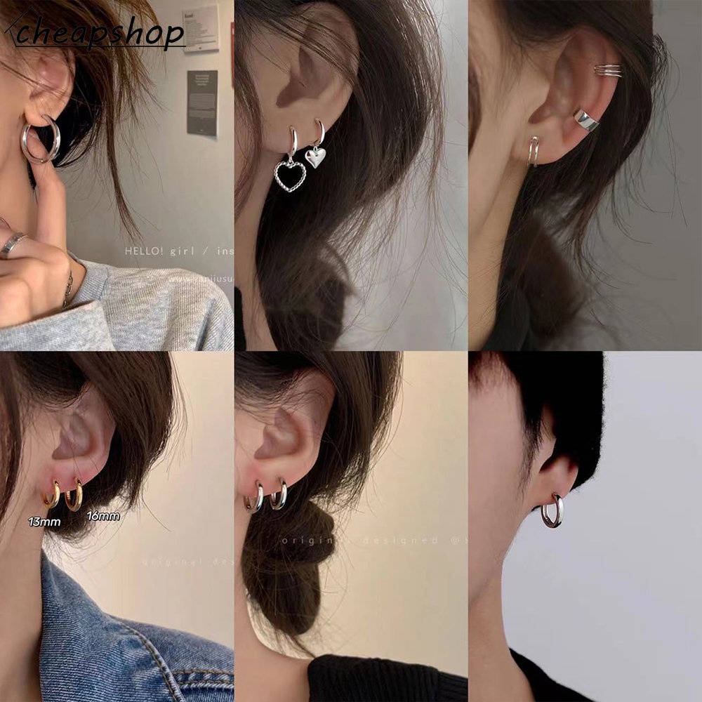 IFYOU Anting Stud Hias Mutiara Rumbai Warna Silver Gaya Vintage Untuk Wanita