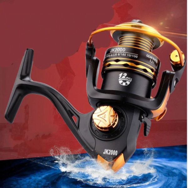 

Unik Gold Sharking LKJK2000 Spinning Fishing 5.21 Ball 13 12 - Black Gold Murah
