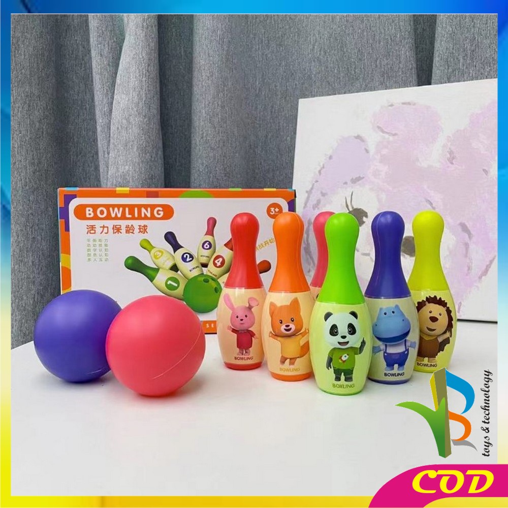 RB-M215 Mainan Bowling Anak Karakter / Mainan Olahraga Anak Bola Bowling Set / Mainan Edukasi Anak Boling Set / Sport Game