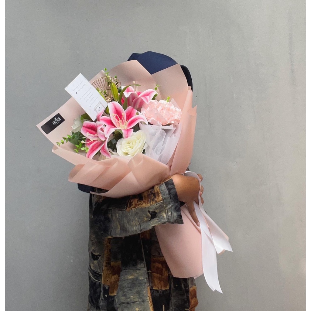Buket bunga lily abadi - buket ARTIFICIAL palsu premium - Bellisima Florist Bogor